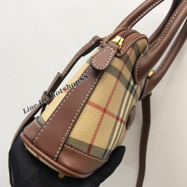 Burberry專櫃新款女士手提單肩斜挎包 巴寶莉vintage系列新款小號貝殼包 yxb1029